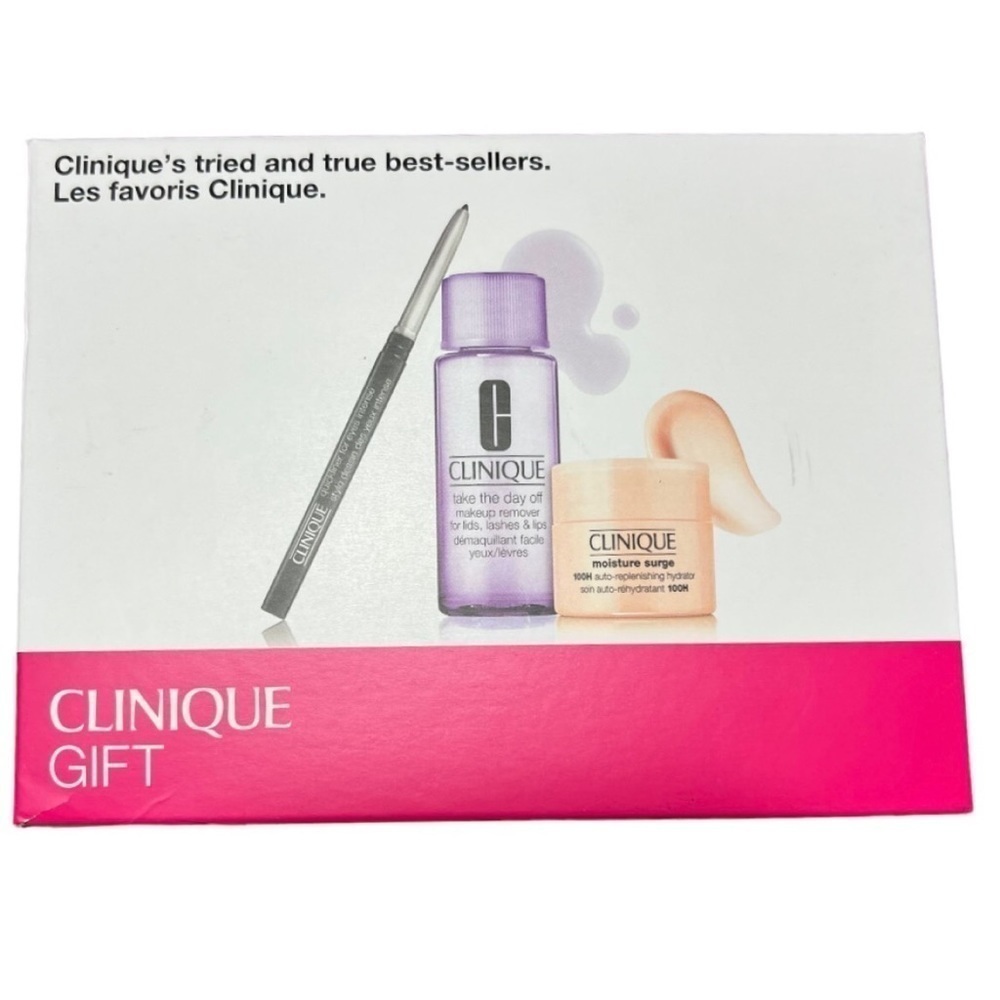 Clinique Gift Set (Makeup remover, Replenishing hydrator, Quickliner eyeliner)